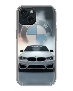 Чохол для iPhone 14 з картинкою «BMW в білому диму» Чохол для iPhone 14 з картинкою «BMW в білому диму»