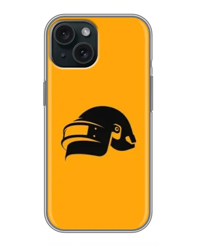 Чохол для iPhone 14 з картинкою «PUBG — золотий шолом»