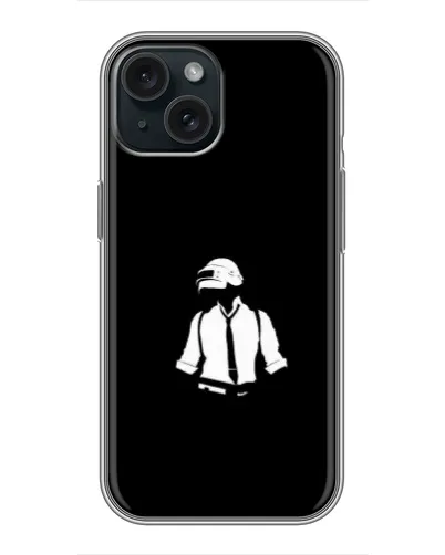 Чохол для iPhone 14 з картинкою «PUBG — білий шолом»