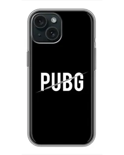Чохол для iPhone 14 з картинкою «PUBG — білий логотип»