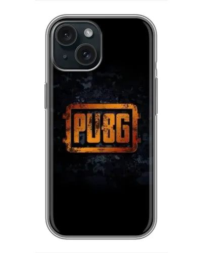 Чохол для iPhone 14 з картинкою «PUBG — золотий логотип»