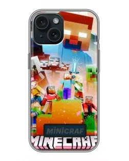 Чохол для iPhone 14 з картинкою «Minecraft герої гри»