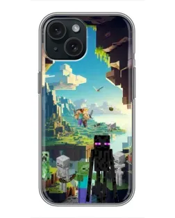 Чохол для iPhone 14 з картинкою «Ендермен у лісі»