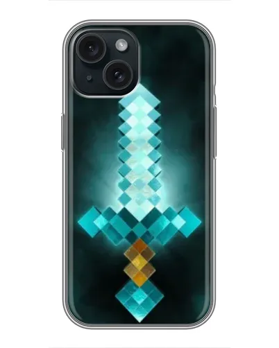 Чохол для iPhone 14 з картинкою «Алмазний меч неон»