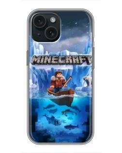 Чохол для iPhone 14 з картинкою «Minecraft льодянийсвіт»