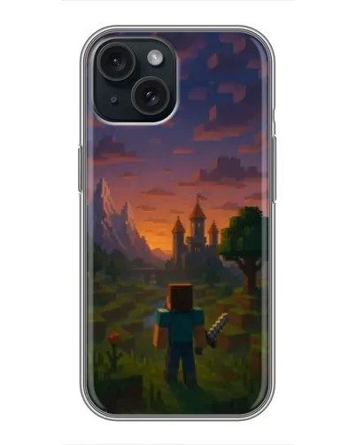 Чохол для iPhone 14 з картинкою «Стів біля вежі»