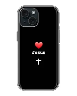 Чохол для iPhone 14 з картинкою «Серце - Jesus»