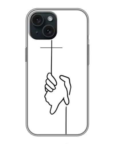 Чохол для iPhone 14 з картинкою «Рука тримає»