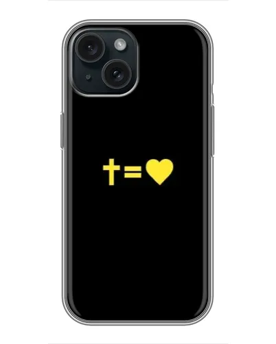 Чохол для iPhone 14 з картинкою «Серце та Хрест»