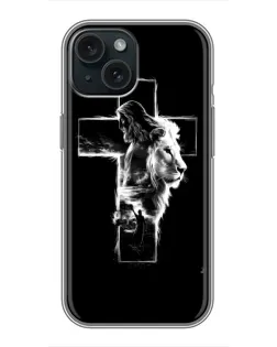 Чехол для iPhone 14 с картинкой «Сияющий крест Jesus»