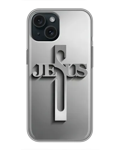 Чехол для iPhone 14 с картинкой «Металлический крест Jesus» Чехол для iPhone 14 с картинкой «Металлический крест Jesus»