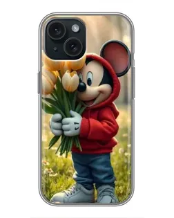 Чохол для iPhone 14 з картинкою «Міккі з тюльпанами» Чохол для iPhone 14 з картинкою «Міккі з тюльпанами»