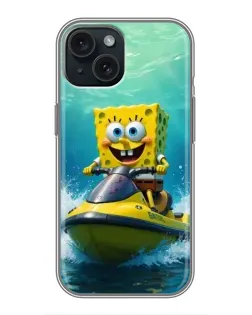 Чохол для iPhone 14 з картинкою «Спанч Боб на гідроциклі» Чохол для iPhone 14 з картинкою «Спанч Боб на гідроциклі»