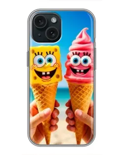 Чохол для iPhone 14 з картинкою «Спанч Боб морозиво»