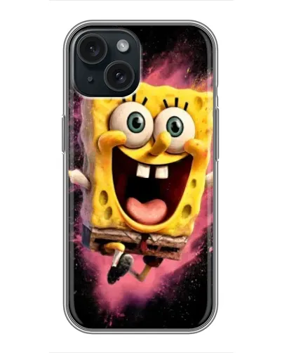 Чохол для iPhone 14 з картинкою «Вибуховий Спанч Боб»