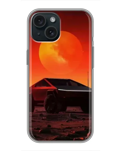 Чохол для iPhone 14 з картинкою «Cybertruck на Марсі»