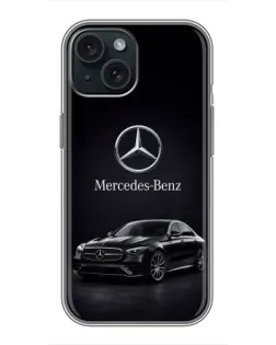 Чохол для iPhone 14 з картинкою «Mercedes — решітка радіатора»