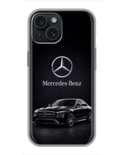 Чохол для iPhone 14 з картинкою «Mercedes — решітка радіатора»