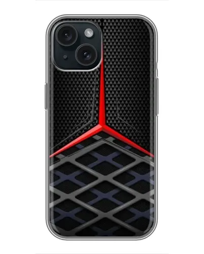 Чохол для iPhone 14 з картинкою «Mercedes Carbon Grid»