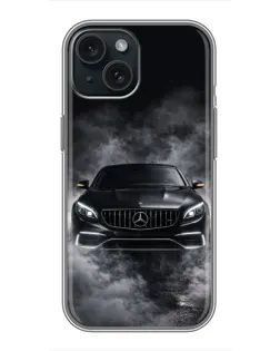 Чохол для iPhone 14 з картинкою «Mercedes у диму»