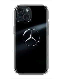 Чохол для iPhone 14 з картинкою «Mercedes на металі»