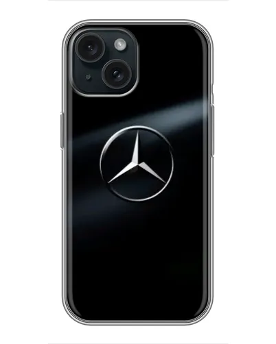 Чохол для iPhone 14 з картинкою «Mercedes на металі»