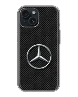 Чохол для iPhone 14 з картинкою «Карбоновий Mercedes стиль»