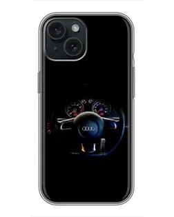 Чохол для iPhone 14 з картинкою «Салон Audi — кермо» Чохол для iPhone 14 з картинкою «Салон Audi — кермо»