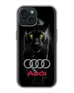 Чохол для iPhone 14 з картинкою «Пантера та Audi»