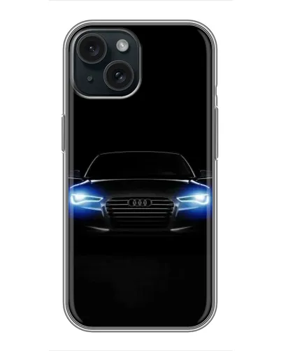 Чохол для iPhone 14 з картинкою «Audi в неоні»