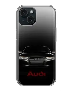 Чохол для iPhone 14 з картинкою «Audi — градієнтний контур»