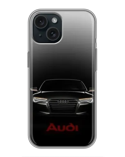 Чохол для iPhone 14 з картинкою «Audi — градієнтний контур»