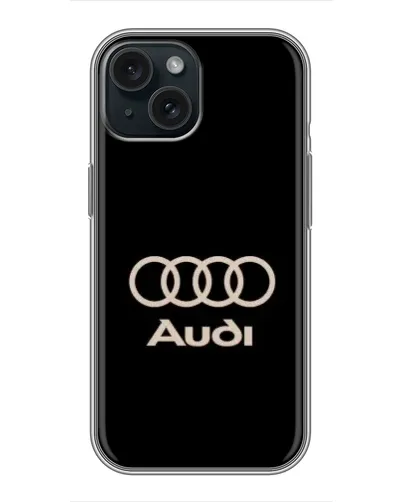 Чохол для iPhone 14 з картинкою «Audi — золотий логотип»