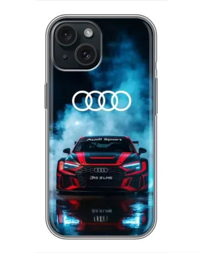 Чохол для iPhone 14 з картинкою «Audi Sport — неон»