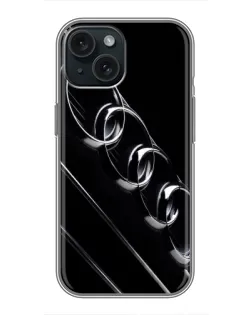 Чохол для iPhone 14 з картинкою «Audi — абстрактні кільця»