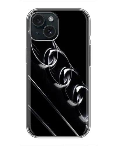 Чохол для iPhone 14 з картинкою «Audi — абстрактні кільця»