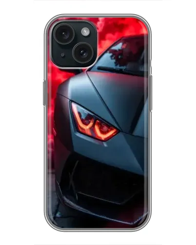 Чохол для iPhone 14 з картинкою «Lamborghini червоне сяйво»