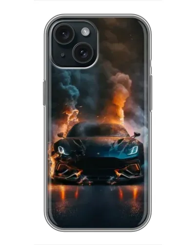 Чохол для iPhone 14 з картинкою «Lamborghini димна естетика»
