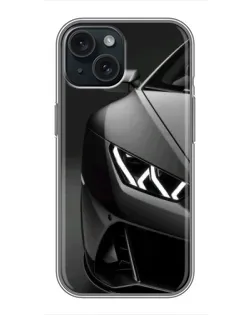 Чохол для iPhone 14 з картинкою «Lamborghini фари деталізація»