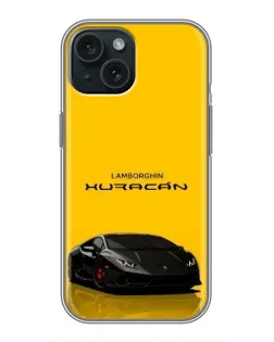Чохол для iPhone 14 з картинкою «Lamborghini Huracan чорний»
