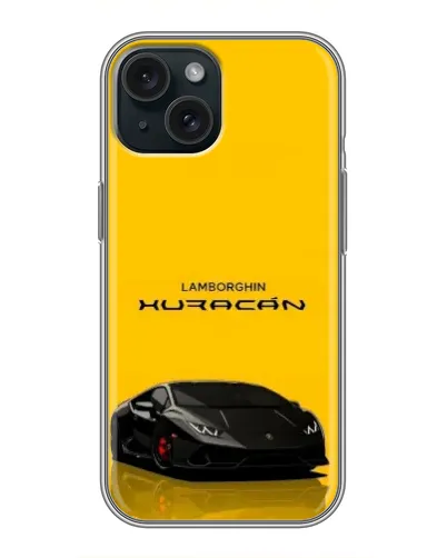 Чохол для iPhone 14 з картинкою «Lamborghini Huracan чорний»