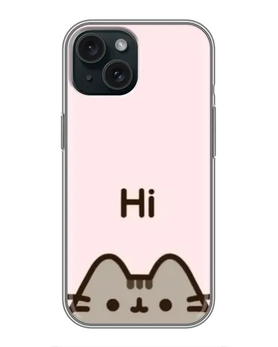 Чохол для iPhone 14 з картинкою «Пушин каже Hi»