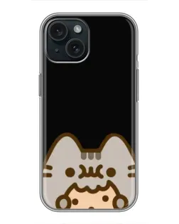 Чохол для iPhone 14 з картинкою «Пушин на чорному»