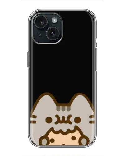 Чохол для iPhone 14 з картинкою «Пушин на чорному»