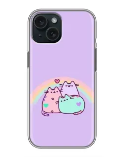 Чохол для iPhone 14 з картинкою «Веселкові Пушини»