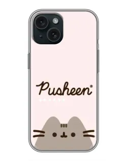 Чохол для iPhone 14 з картинкою «Pusheen логотип»