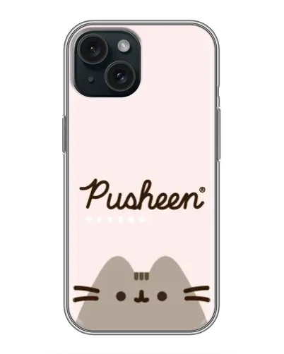 Чохол для iPhone 14 з картинкою «Pusheen логотип»