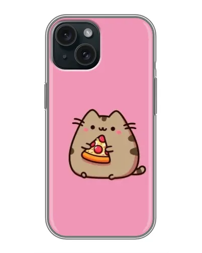 Чохол для iPhone 14 з картинкою «Пушин із піцою»