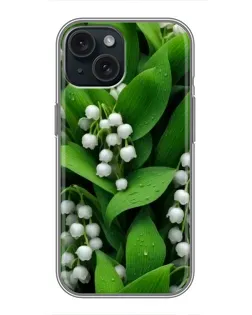 Чохол для iPhone 14 з картинкою «Конвалії в зелені»