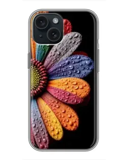 Чохол для iPhone 14 з картинкою «Райдужна квітка»